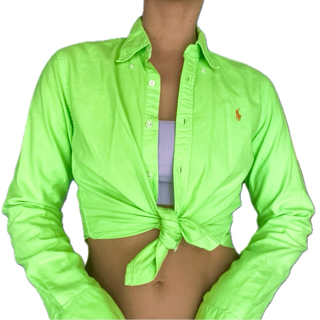 Ralph Lauren Neon Green Button Down 6